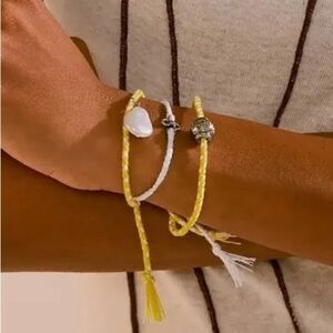 Free‎ People At the Dock set of 3 bracelets yellow nwt small